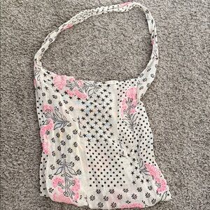 Free People Black Star and Floral Patterned Fabric